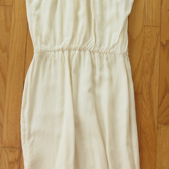 Ivory Silk Dress with Crochet Neckline Size Small - Picture 8 of 13